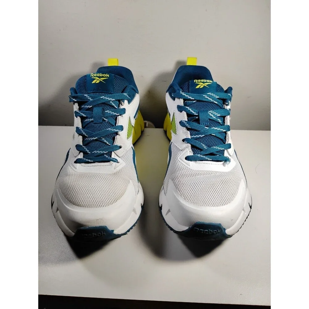 Reebok Floatzig 1 Sneaker Men's US 9.5 White Digital Lime Blue Running Shoes